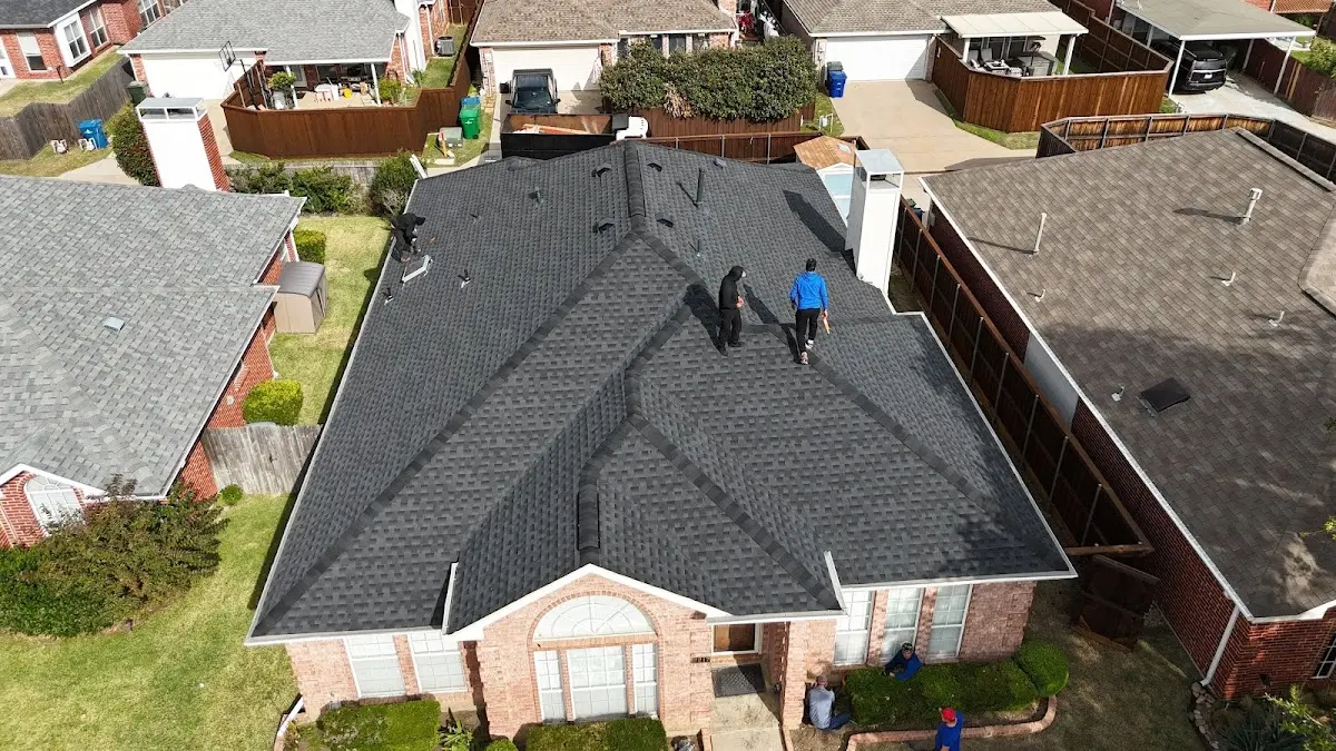 Slate & Tile Roof Repair work in progress on a East Cleveland property